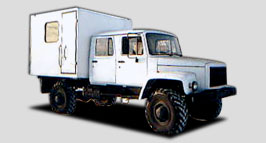 Автомобиль ГАЗ-3308 со сдвоенной кабиной